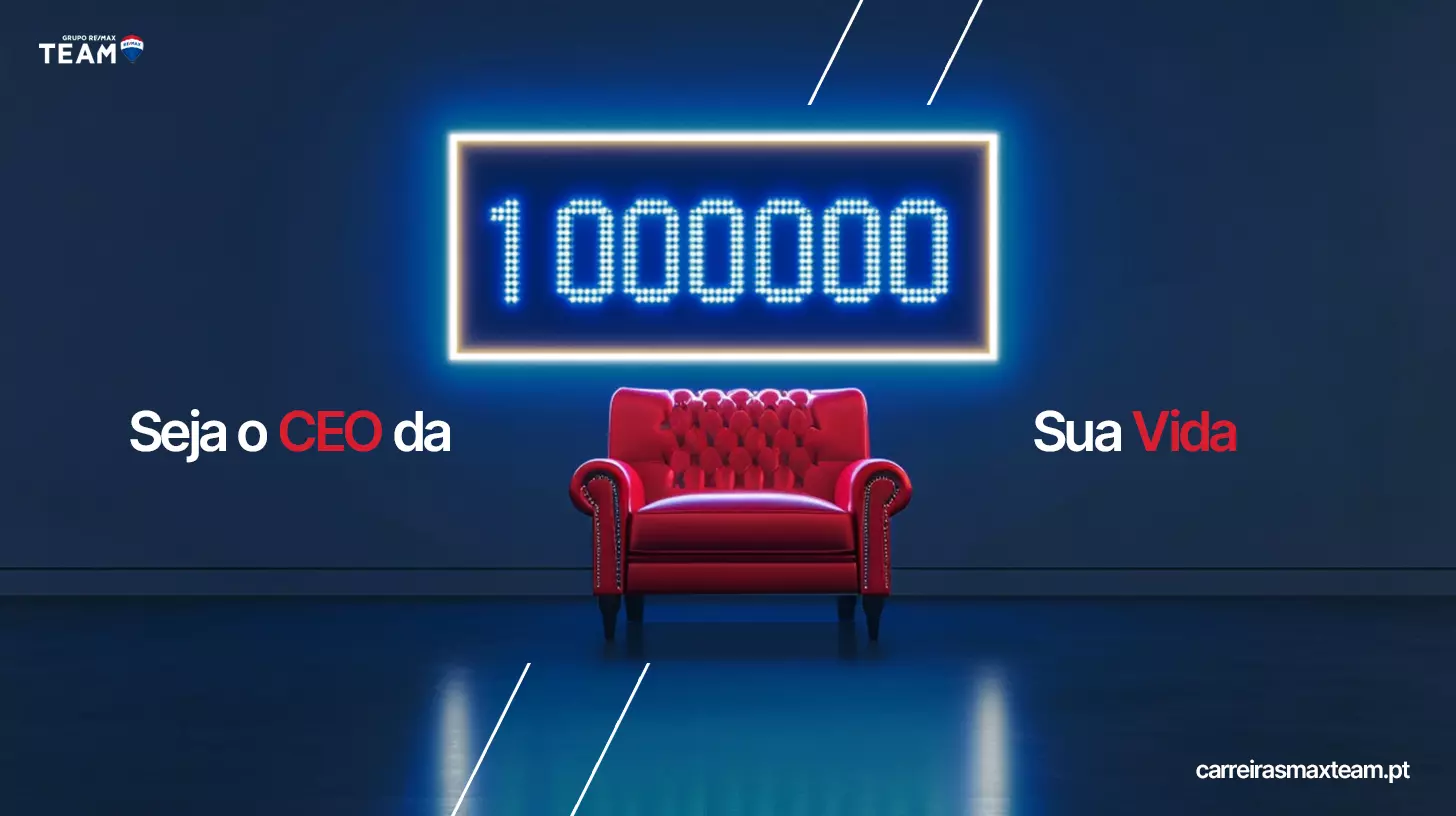 Red chair under a 1000000 counter, CEO of your life