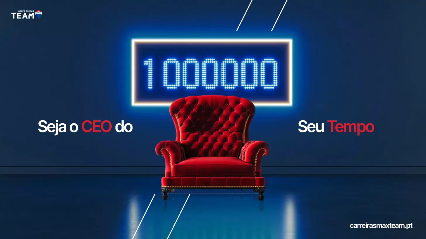 Red chair under a 1000000 counter, CEO of your time
