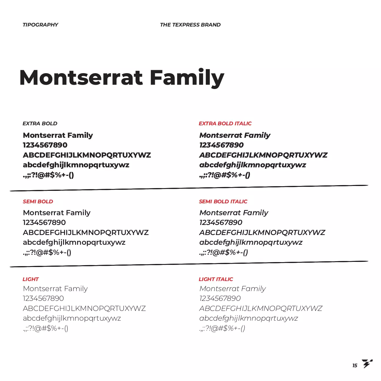 T-Express type sheet: the Montserrat family