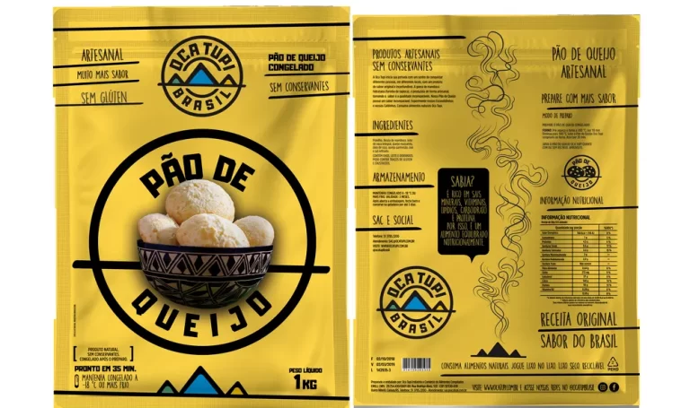 Cheese bread pack, front and back