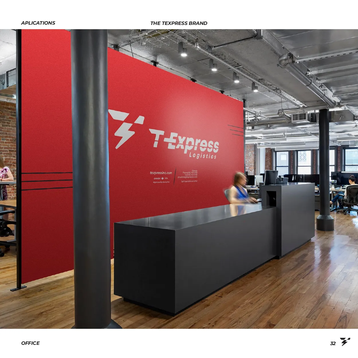 T-Express reception wall