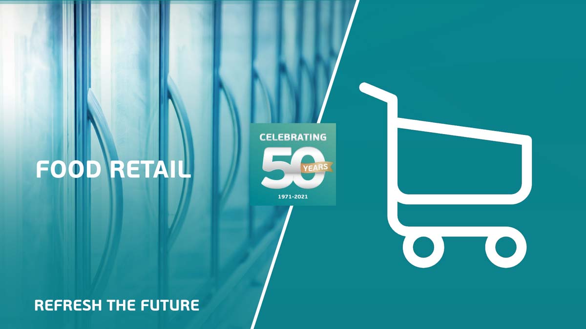 Febrava stand visual for food retail with a shopping cart
