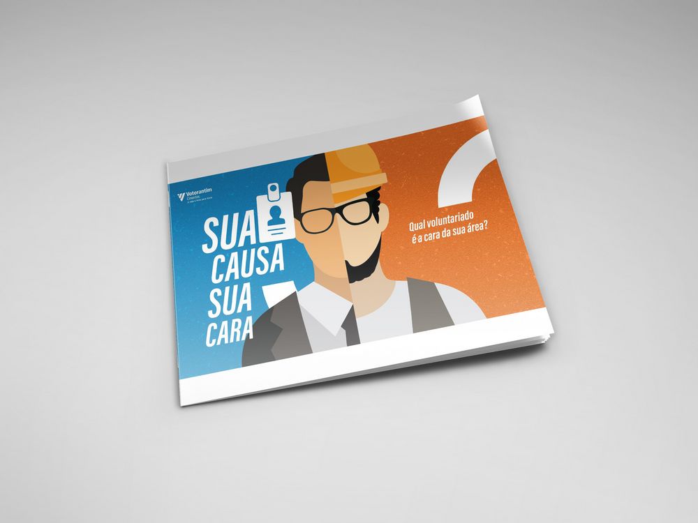 Mockup of a Your Cause, Your Face leaflet