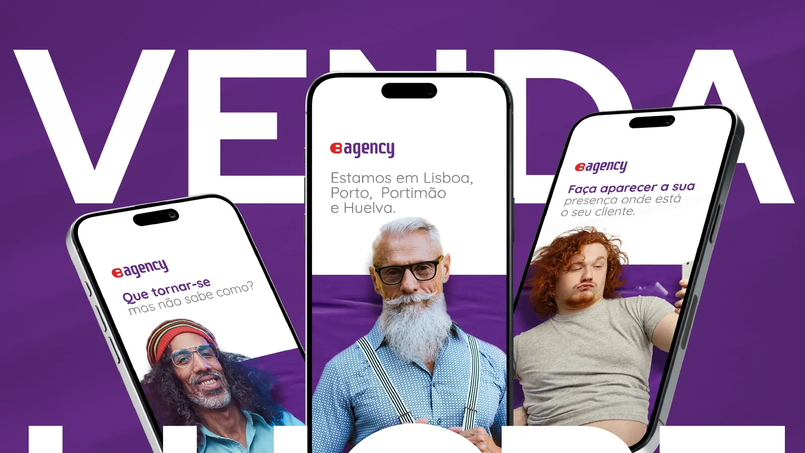BIGagency phone mockups with oversized sell and profit headlines