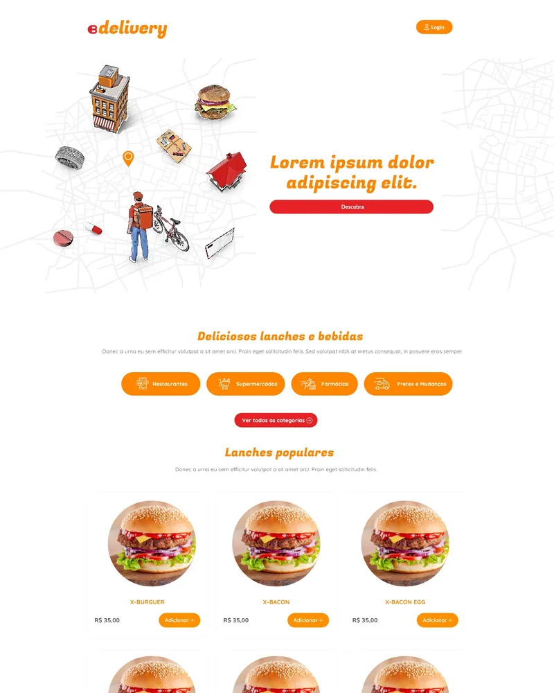 BIGdelivery app home screen