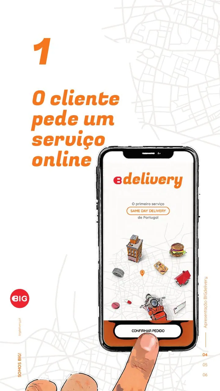 BIGdelivery step 1: the customer orders online