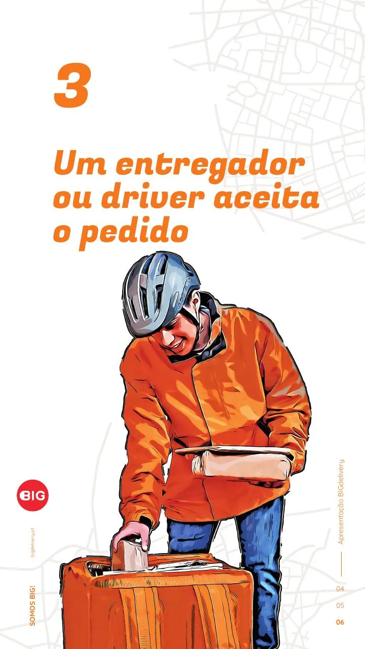 BIGdelivery step 3: a driver accepts the order