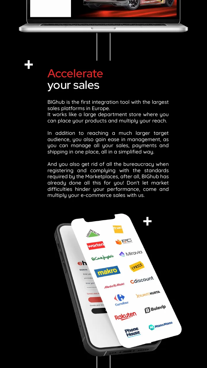 BIGhub slide: accelerate your sales
