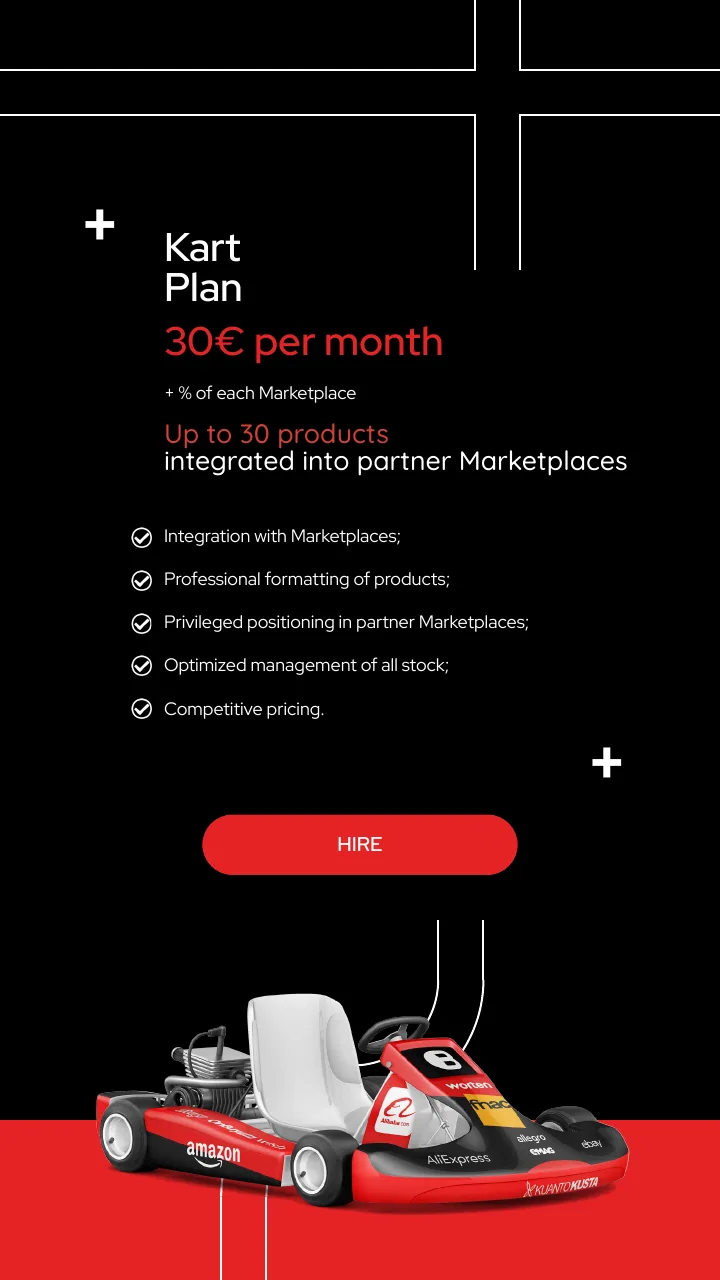 BIGhub Kart plan, 30 euros per month
