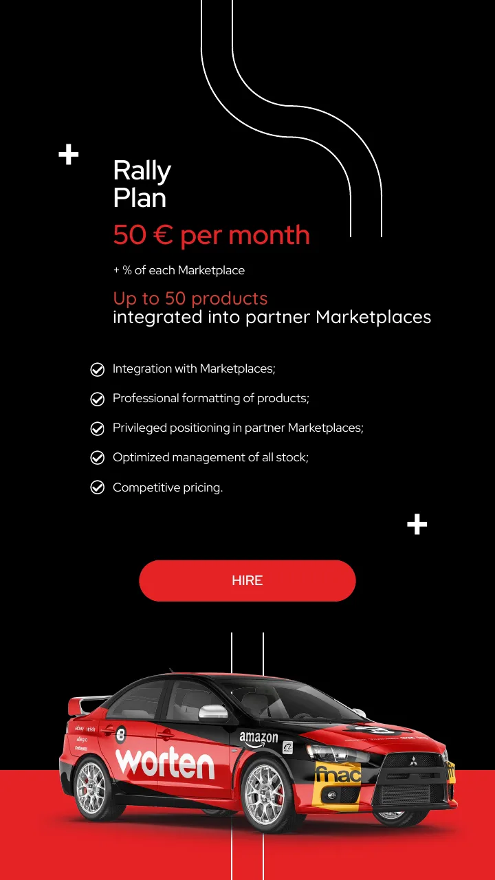 BIGhub Rally plan, 50 euros per month