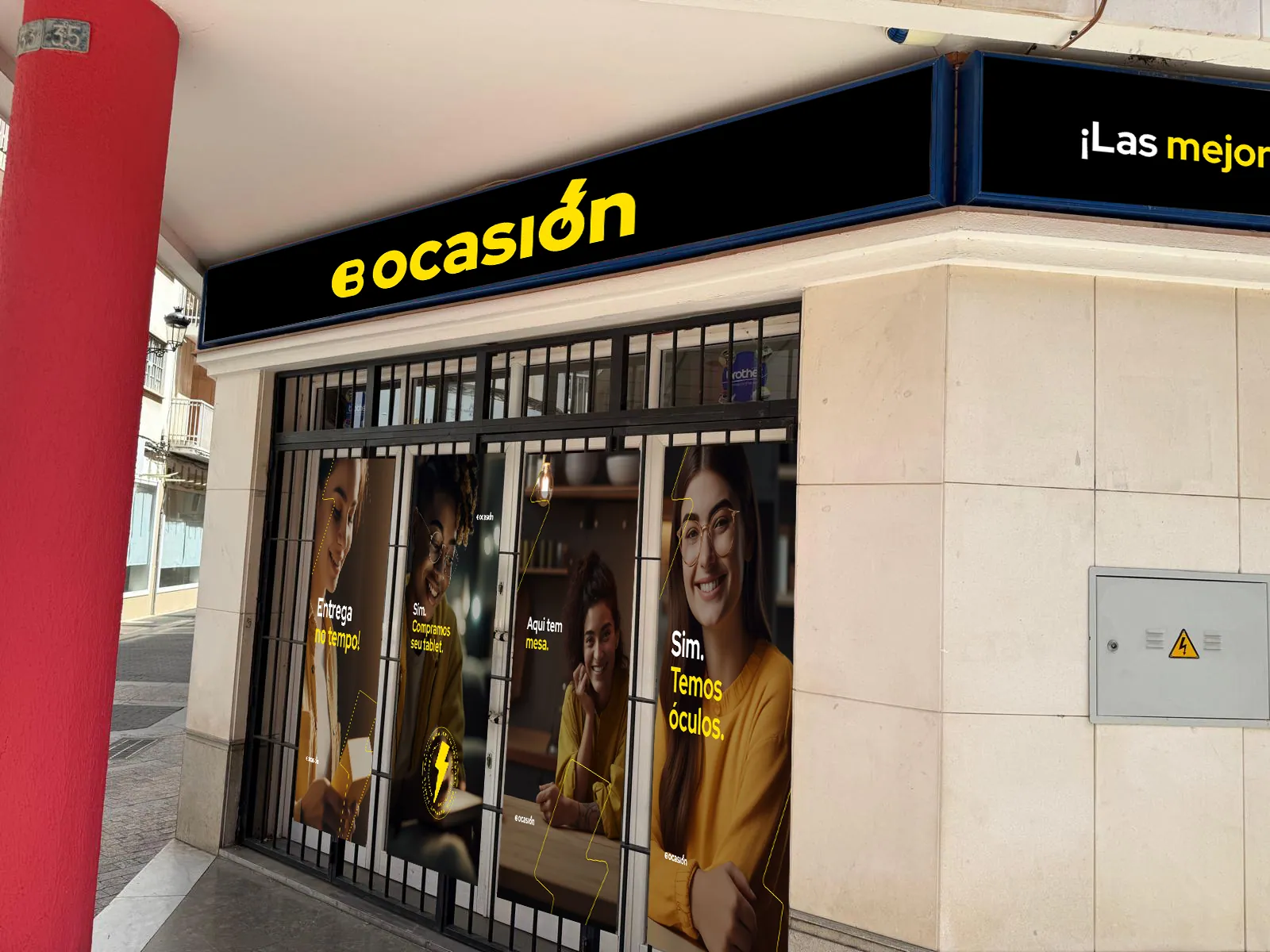BIGocasion store entrance and window graphics
