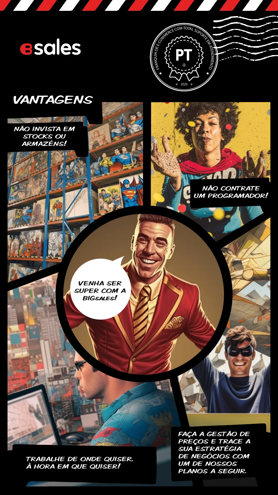 The BIG Heroes comic page, advantages