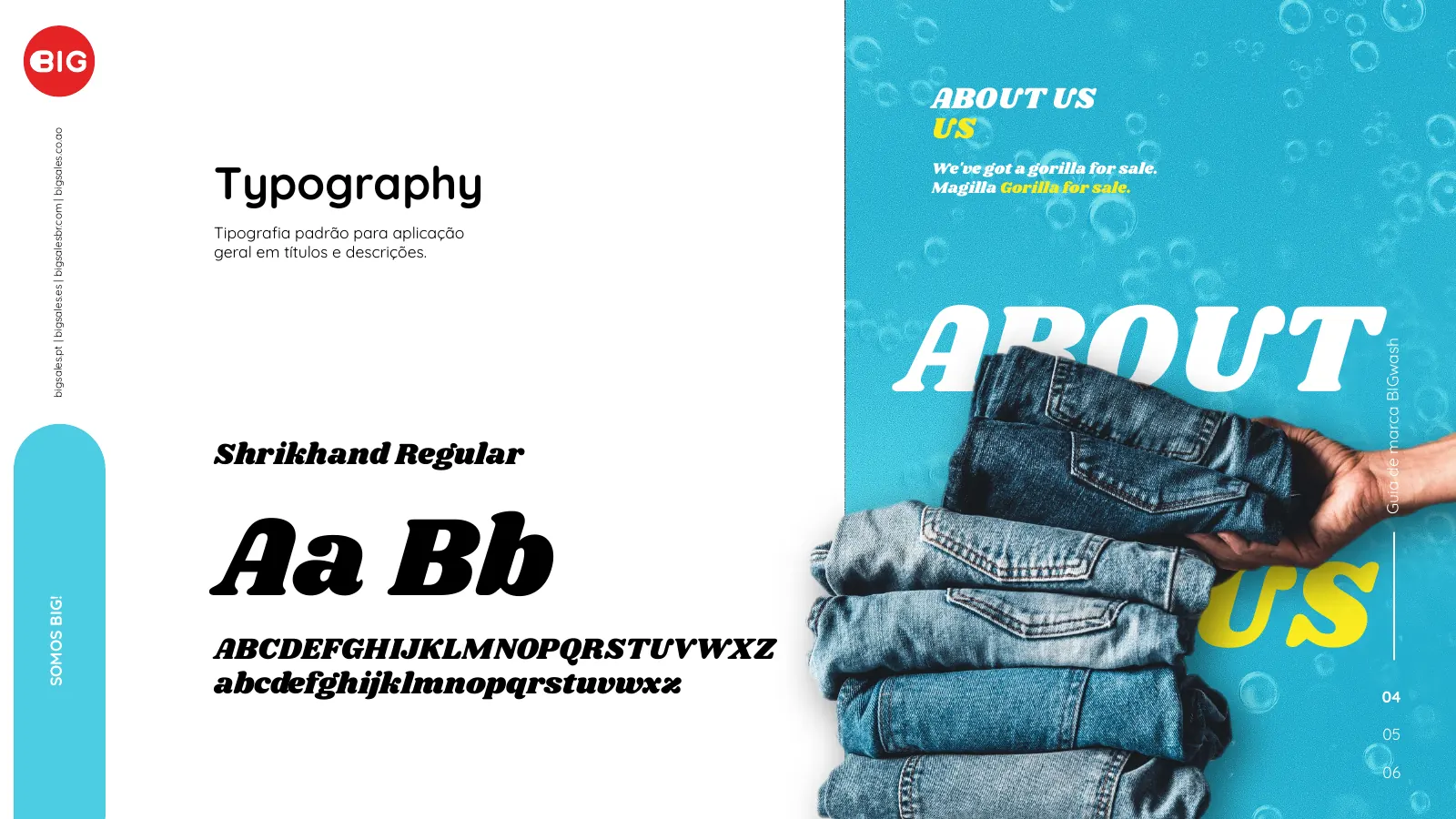 BIGwash typography slide with Shrikhand