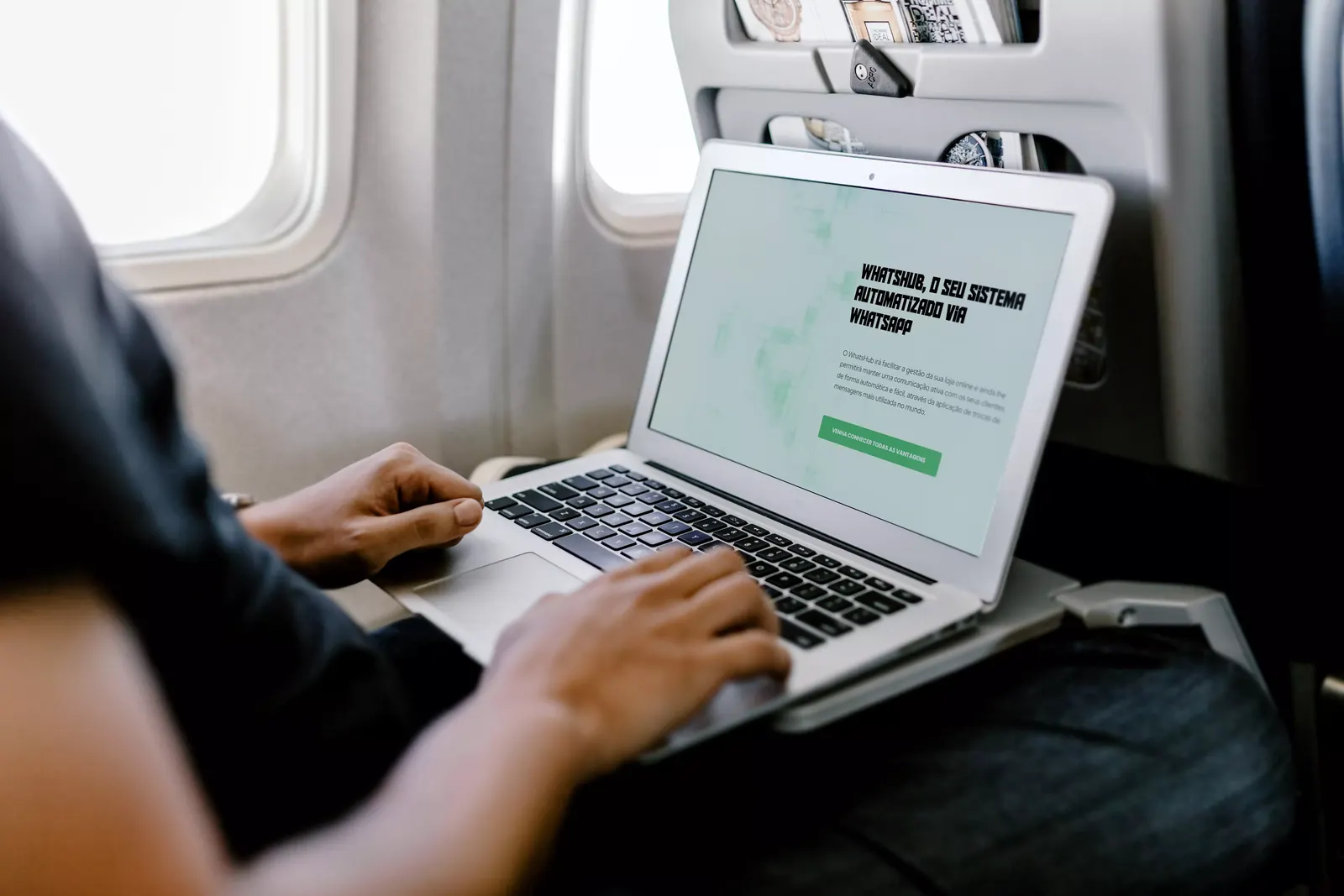WHATShub website and campaign mockup