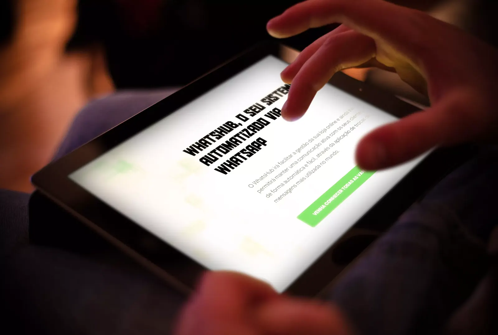 WHATShub website and campaign mockup