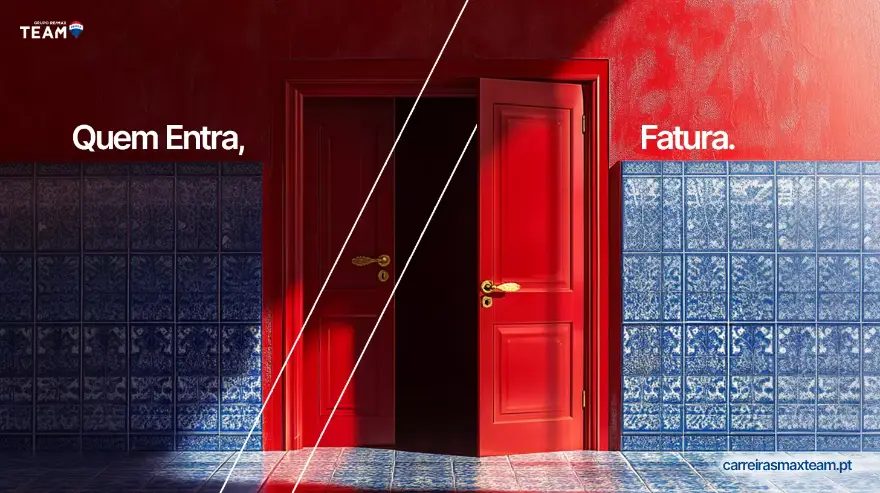 Red open door, Walk in, earn
